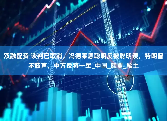 双融配资 谈判已取消，冯德莱恩聪明反被聪明误，特朗普不吱声，中方反将一军_中国_欧盟_稀土